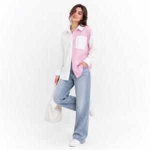 شومیز زنانه نخ کتان راه راه  وارداتی