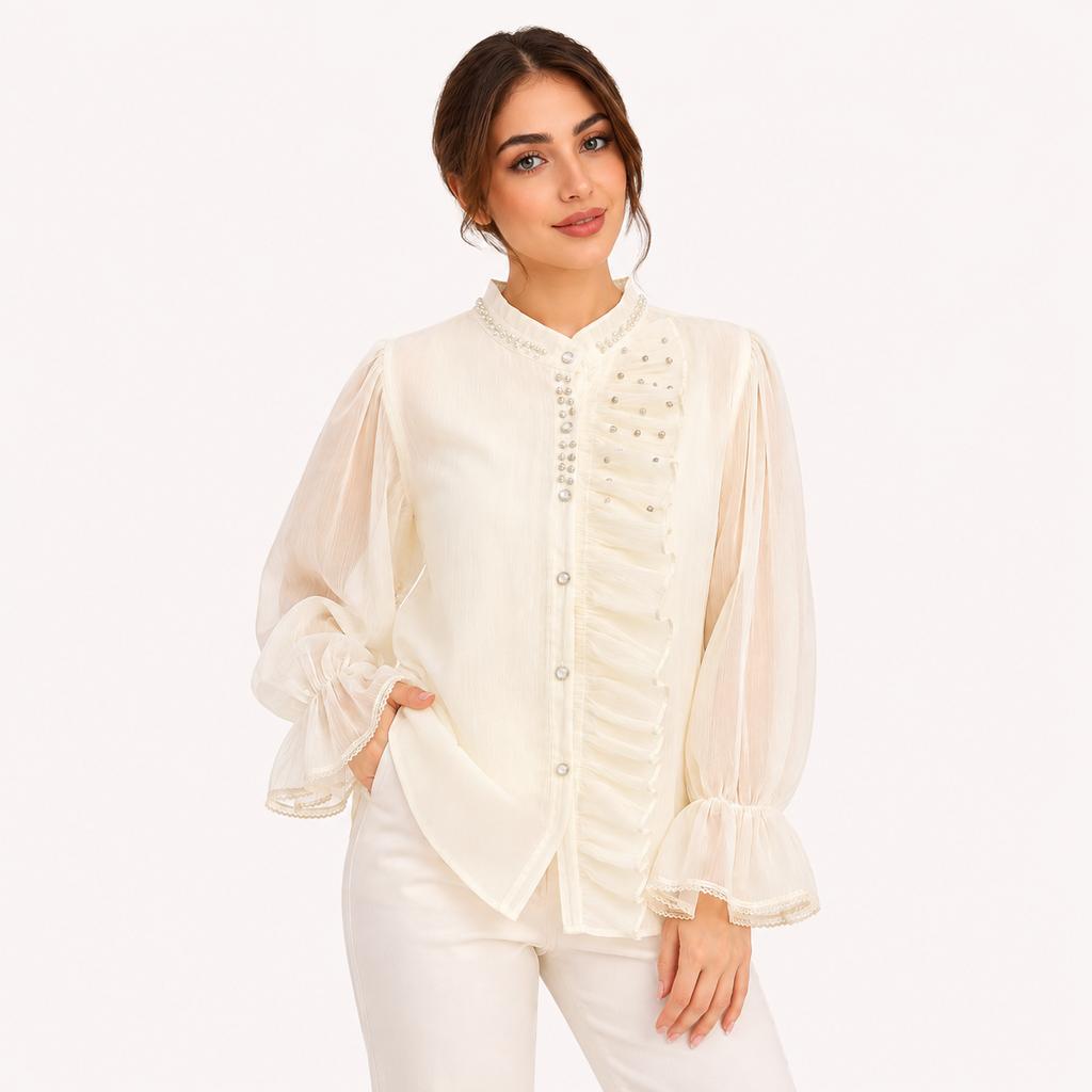 خرید اینترنتی قیمت شومیز زنانه مجلسی حریر وارداتی