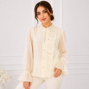 خرید اینترنتی قیمت شومیز زنانه مجلسی حریر وارداتی