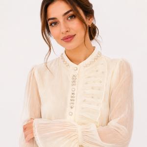 خرید اینترنتی قیمت شومیز زنانه مجلسی حریر وارداتی