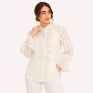 خرید اینترنتی قیمت شومیز زنانه مجلسی حریر وارداتی