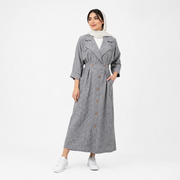 مانتو بلند زنانه لینن