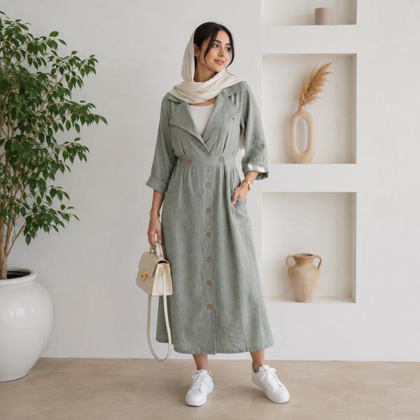 مانتو بلند زنانه لینن