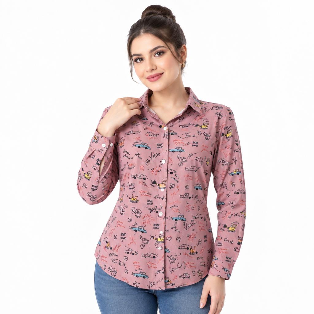 خرید اینترنتی قیمت شومیز زنانه طرح دار وارداتی