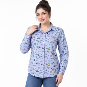 خرید اینترنتی قیمت شومیز زنانه طرح دار وارداتی