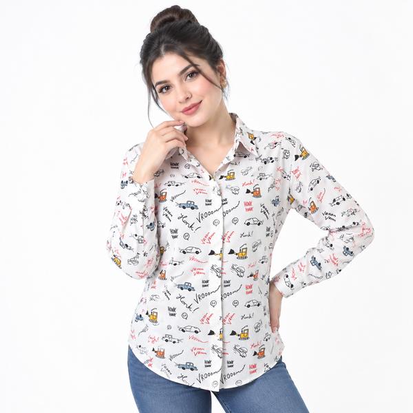 شومیز زنانه طرح دار وارداتی