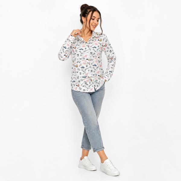 شومیز زنانه طرح دار وارداتی