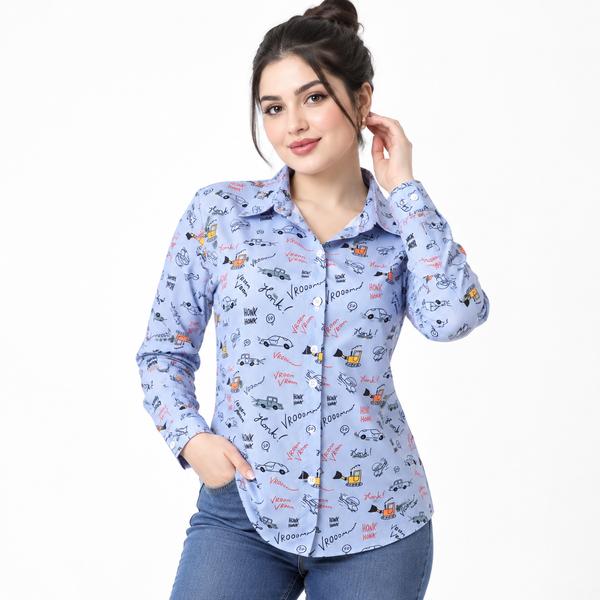 شومیز زنانه طرح دار وارداتی