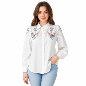 خرید اینترنتی قیمت شومیز زنانه گلدوزی وارداتی