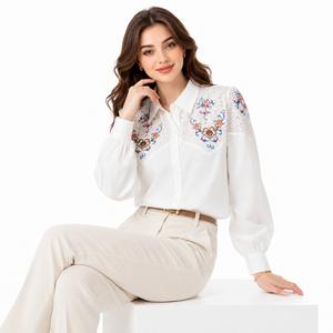 خرید اینترنتی قیمت شومیز زنانه گلدوزی وارداتی