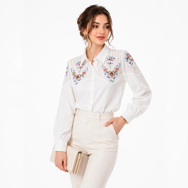 شومیز زنانه گلدوزی وارداتی