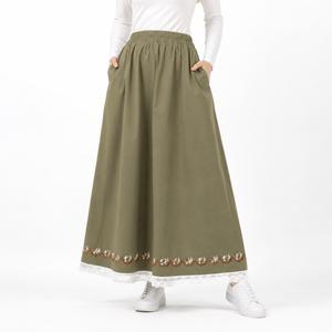 خرید اینترنتی قیمت دامن زنانه کتان گلدوزی شده وارداتی