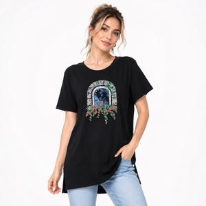 خرید اینترنتی قیمت تیشرت لانگ زنانه وارداتی قواره دار
