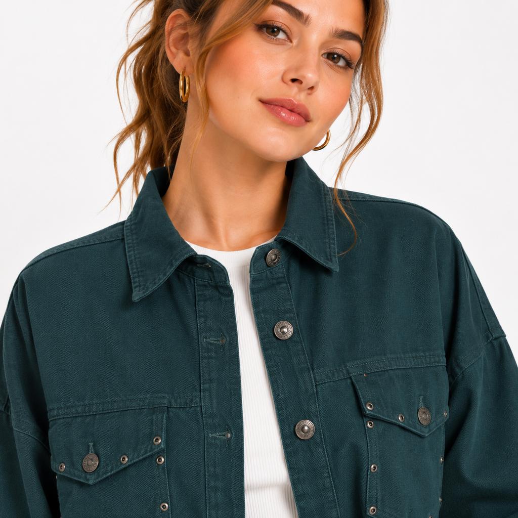 خرید اینترنتی قیمت کراپ کت پاییزی زنانه کتان ZARA