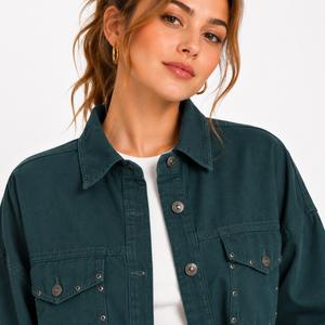 خرید اینترنتی قیمت کراپ کت پاییزی زنانه کتان ZARA