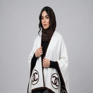 خرید اینترنتی قیمت شال زنانه رو دوشی بافت دو رو مستر کوالتی طرح شنل 🍁