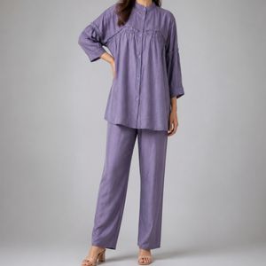 خرید اینترنتی قیمت ست مانتو و شلوار زنانه چین دار بابوس