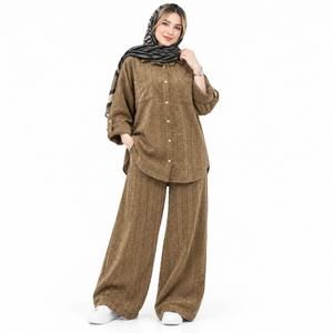 خرید اینترنتی قیمت ست شومیز و شلوار مخمل زنانه پاییزی