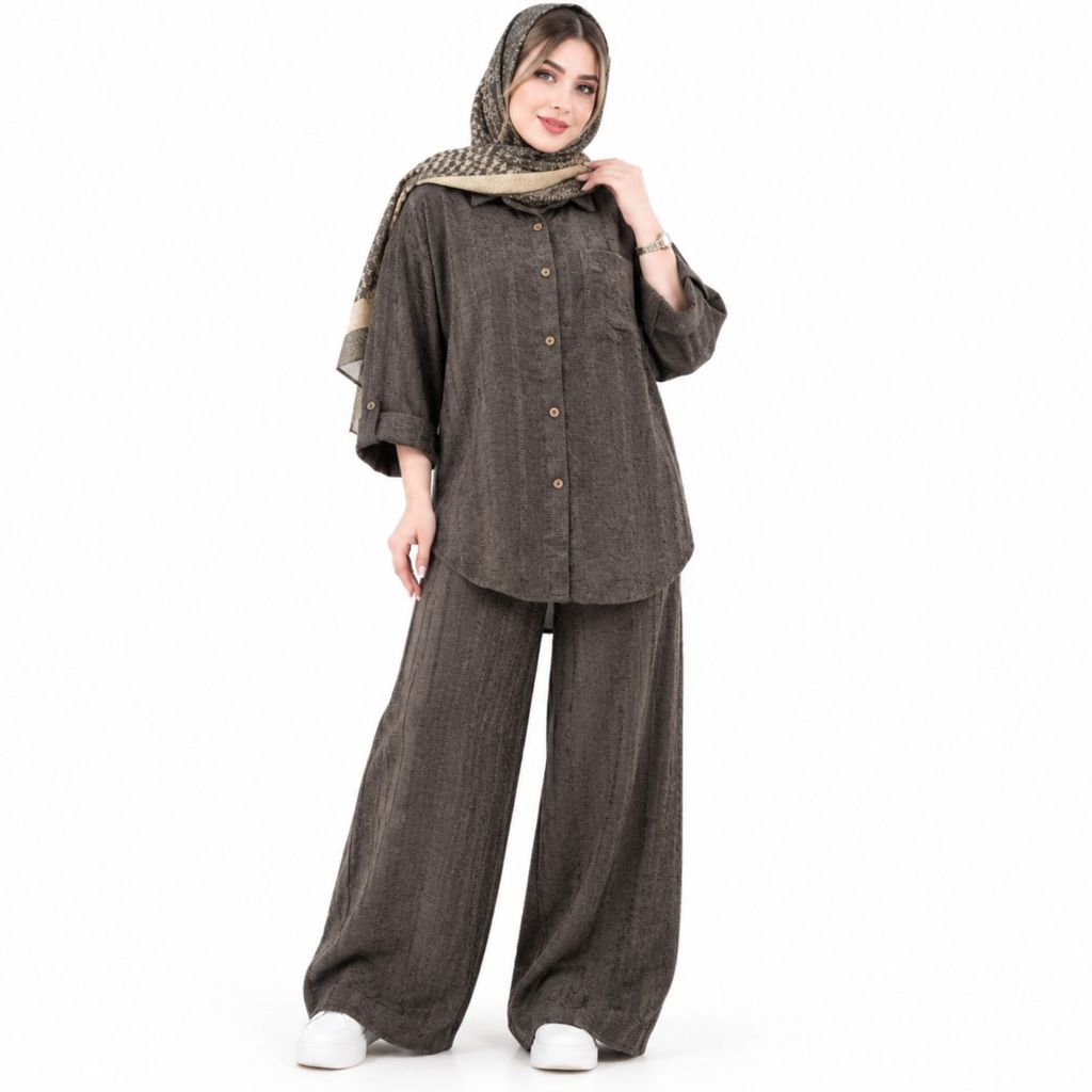 خرید اینترنتی قیمت ست شومیز و شلوار مخمل زنانه پاییزی