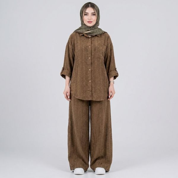 ست شومیز و شلوار مخمل زنانه پاییزی