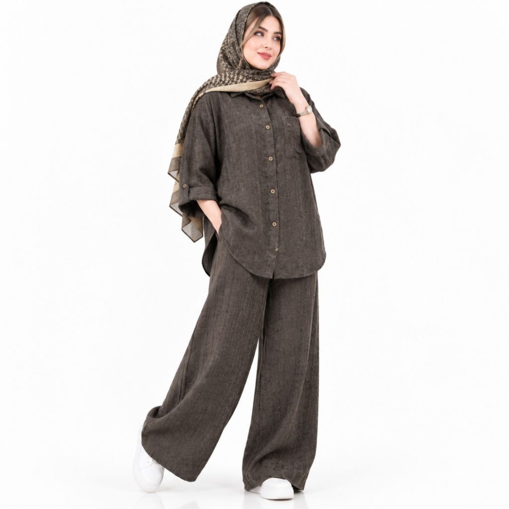 خرید اینترنتی قیمت ست شومیز و شلوار مخمل زنانه پاییزی