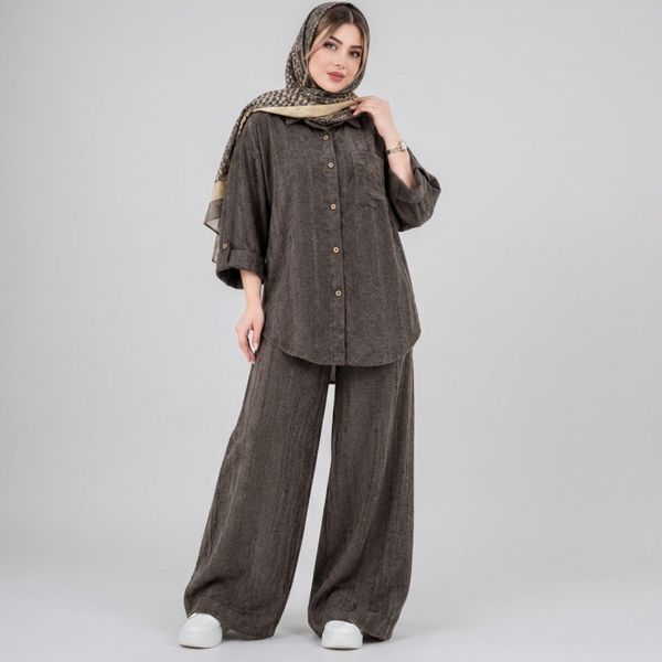 ست شومیز و شلوار مخمل زنانه پاییزی