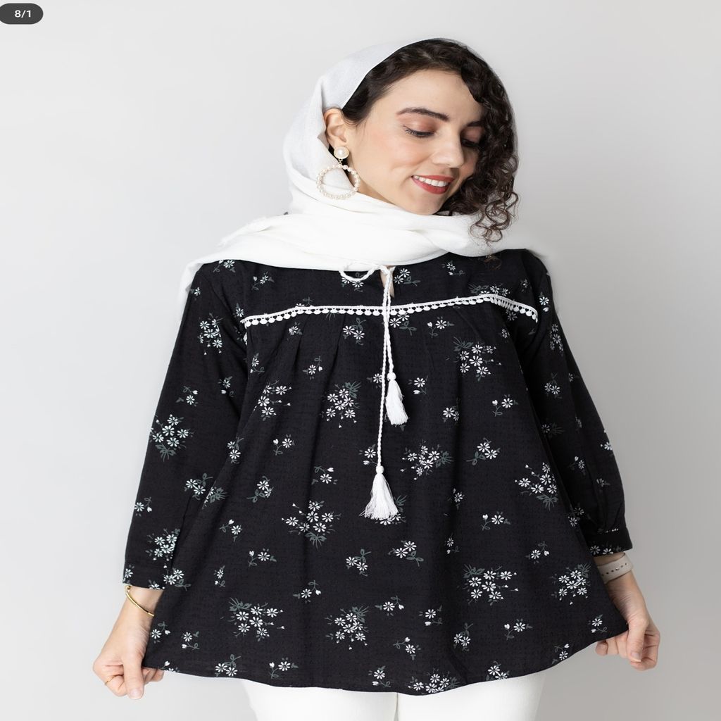 خرید اینترنتی قیمت تونیک زنانه گلدار میخک