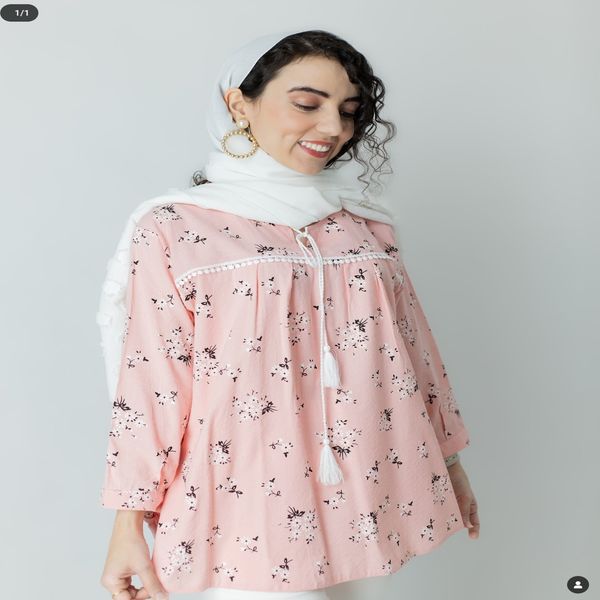 تونیک زنانه گلدار میخک