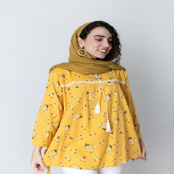 تونیک زنانه گلدار میخک