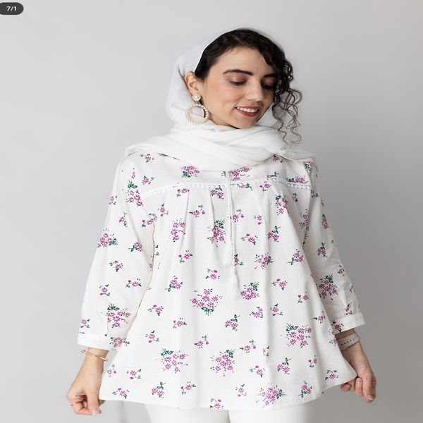 تونیک زنانه گلدار میخک