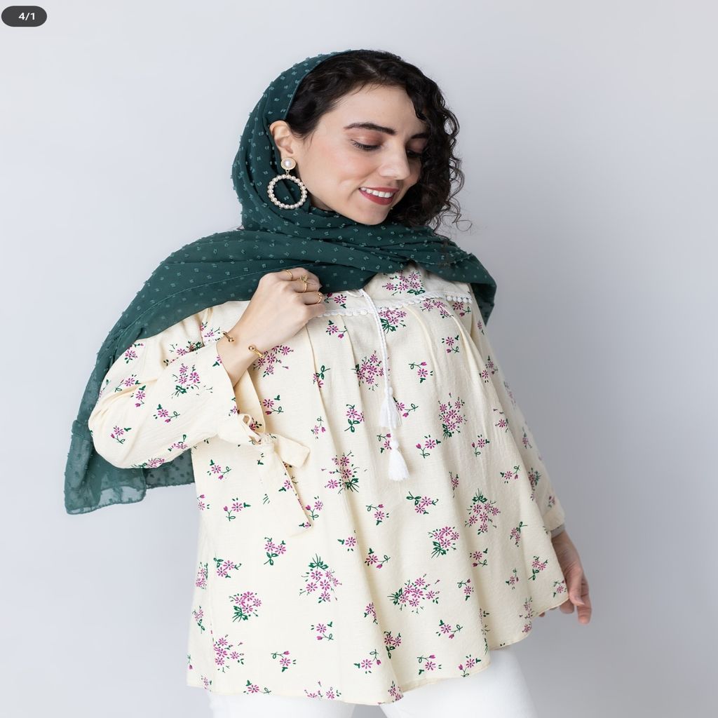 خرید اینترنتی قیمت تونیک زنانه گلدار میخک