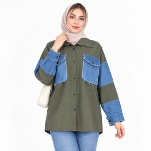 خرید اینترنتی قیمت کت زنانه کتان و جین اسپرت پاییزی