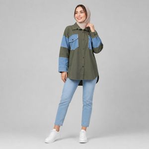 خرید اینترنتی قیمت کت زنانه کتان و جین اسپرت پاییزی