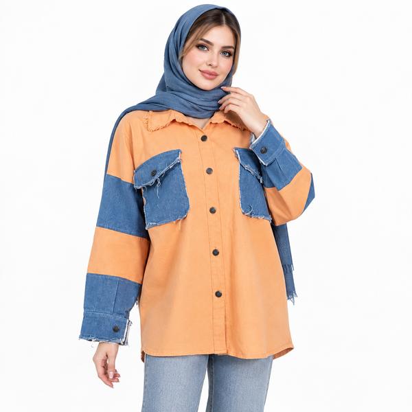 کت زنانه کتان و جین اسپرت پاییزی