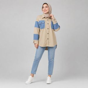 خرید اینترنتی قیمت کت زنانه کتان و جین اسپرت پاییزی