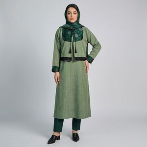 خرید اینترنتی قیمت مانتو زنانه کت و سارافون ترمه