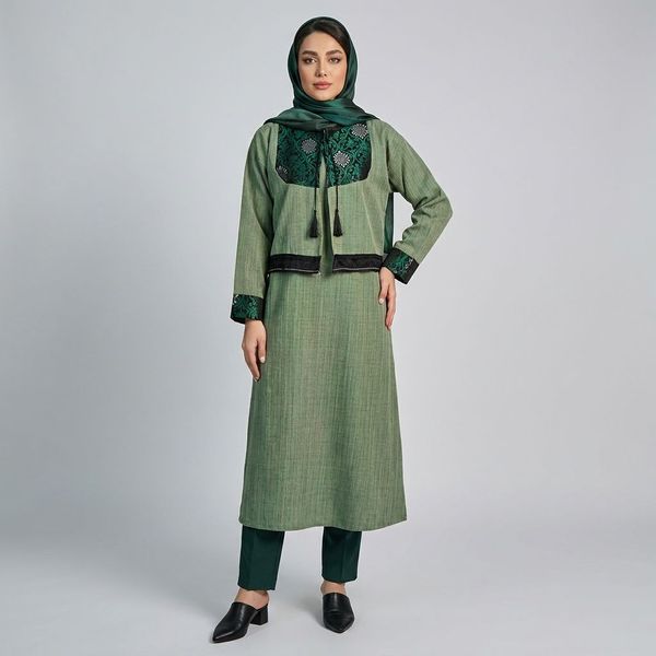 مانتو زنانه کت و سارافون ترمه
