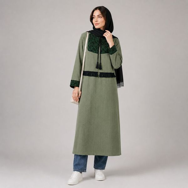 مانتو زنانه کت و سارافون ترمه