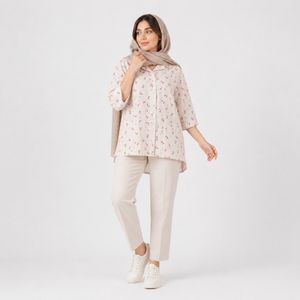 تونیک زنانه لینن نچرال طرح گوزن