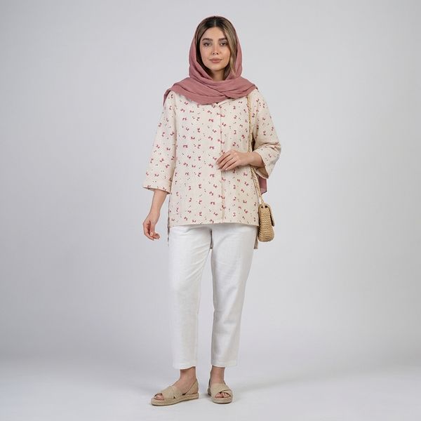 تونیک زنانه لینن نچرال طرح گوزن