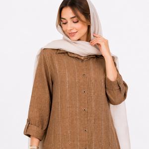 خرید اینترنتی قیمت مانتو زنانه نگین دار شانتون