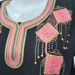 خرید اینترنتی قیمت پیراهن بلند زنانه نخی سنتی وارداتی