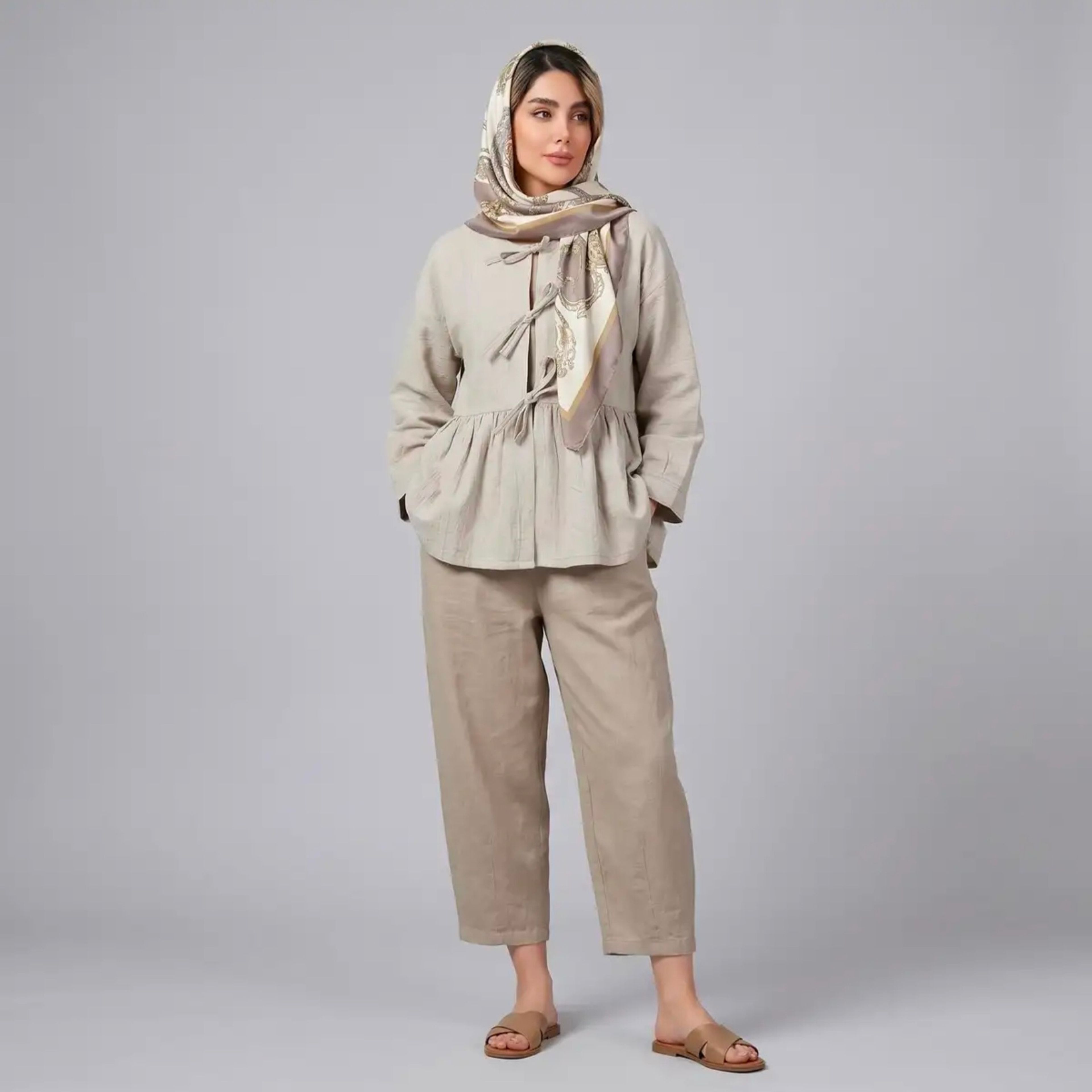 خرید اینترنتی قیمت شومیز زنانه عروسکی چین دار آویسا