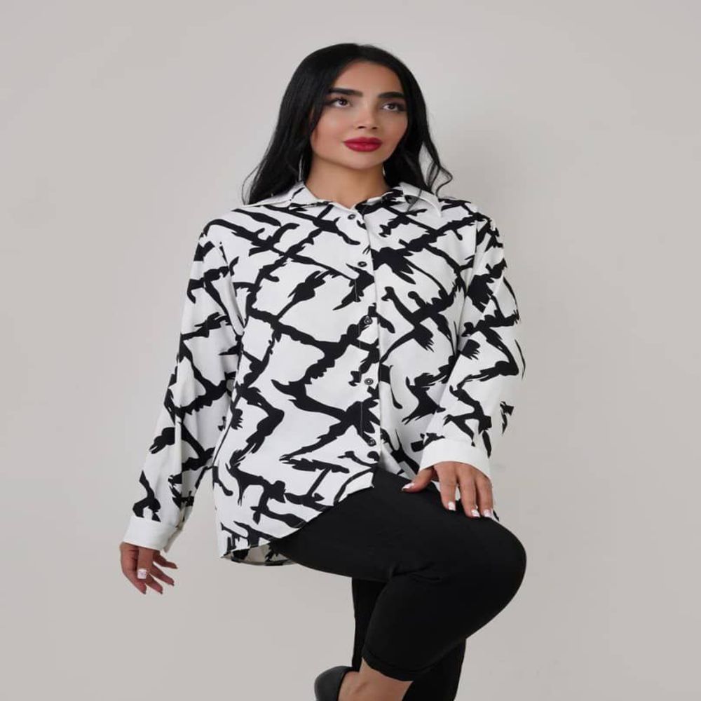 خرید اینترنتی قیمت شومیز مجلسی زنانه الیزه طرح دار