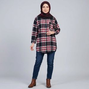 خرید اینترنتی قیمت شکت زنانه چهارخونه پاییزی