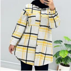 خرید اینترنتی قیمت شکت زنانه چهارخونه پاییزی