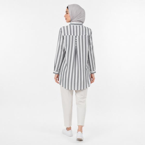 مانتو زنانه اسپرت راه راه