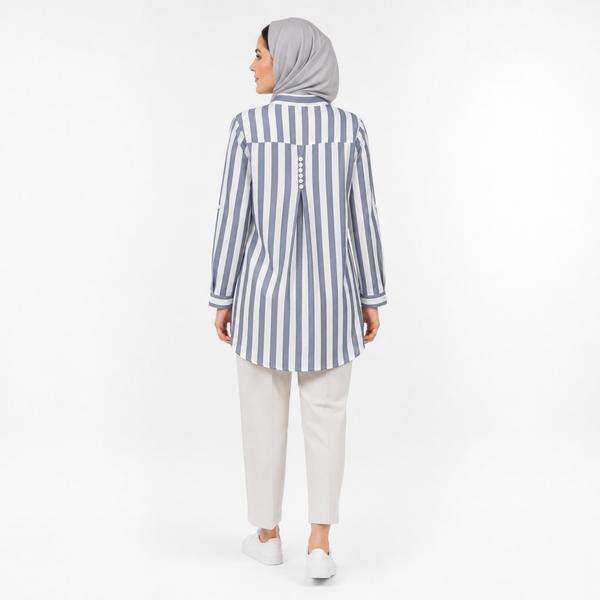 مانتو زنانه اسپرت راه راه