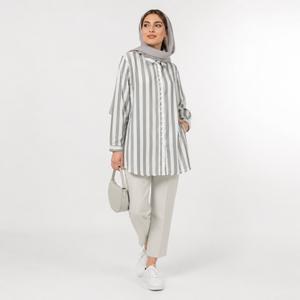 خرید اینترنتی قیمت مانتو زنانه اسپرت راه راه