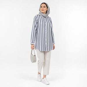 خرید اینترنتی قیمت مانتو زنانه اسپرت راه راه